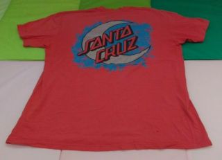 True Vintage 80s Santa Cruz Skateboards T - Shirt Mens Size XL Skate Red Moon Tee 2