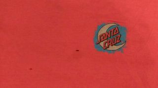 True Vintage 80s Santa Cruz Skateboards T - Shirt Mens Size XL Skate Red Moon Tee 3