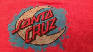 True Vintage 80s Santa Cruz Skateboards T - Shirt Mens Size XL Skate Red Moon Tee 6