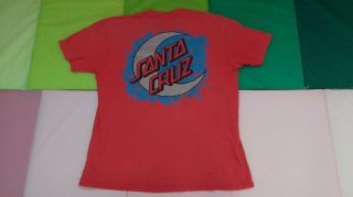 True Vintage 80s Santa Cruz Skateboards T - Shirt Mens Size XL Skate Red Moon Tee 8