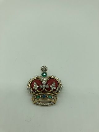 Vintage Alfred Philippe Crown Trifari Royal Crooch Brooch Pin Coronation