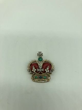 Vintage Alfred Philippe Crown Trifari Royal Crooch Brooch Pin Coronation 2