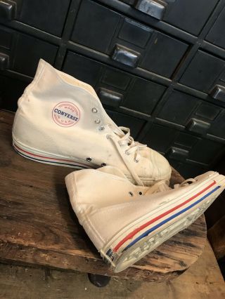 Vintage Converse High Top Canvas Made In Usa Size Us 10 Mens