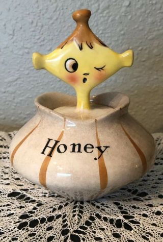 Vintage Holt Howard Pixieware Honey Pot Jar