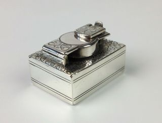 Fine Antique Georgian Silver Travel Inkwell - Henry Tippen - Pen Desk Miniature 5