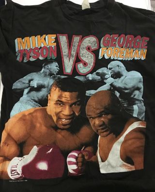 Vintage Mike Tyson Vs George Foreman Boxing Shirt