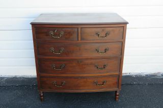 Early 1900s Mahogany Bow Front Dresser 9813