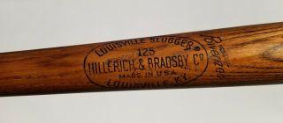 1965 - 68 36 INCH JACKIE ROBINSON LOUISVILLE SLUGGER VTG 125 Baseball Bat 3