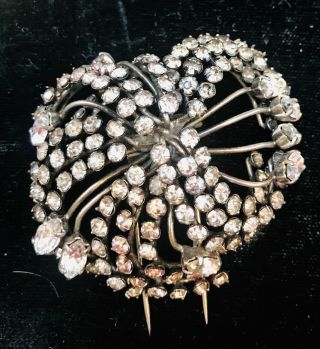Unique Vintage Christian Dior Crystals Fur Clip Brooch.