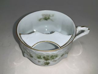 Antique White with Green Floral Mustache Cup with Handle Mark Unknown Germany 2