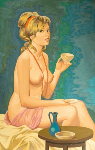 Vintage Craft Master Paint By Number Nude Woman COMPLETE SET 4