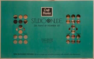 Vintage Craft Master Paint By Number Nude Woman COMPLETE SET 5