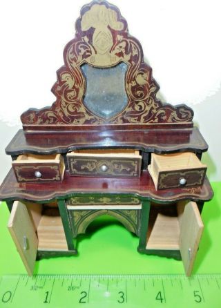 ANTIQUE VICTORIAN WALTERSHAUSEN BOULLE DOLLS HOUSE FURNITURE OLD PARLOUR SUITE 2
