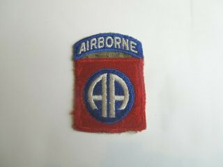 Ww 2 Cut - Edge 2nd Airborne Division Shoulder Patch Attached Tab No Glow