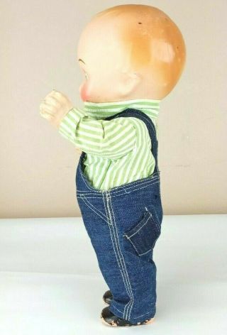 Vintage Buddy Lee Hard Plastic Doll In Lee Overalls And Shirt Marked 1949 - 1960 2