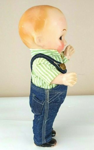 Vintage Buddy Lee Hard Plastic Doll In Lee Overalls And Shirt Marked 1949 - 1960 5