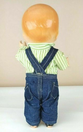 Vintage Buddy Lee Hard Plastic Doll In Lee Overalls And Shirt Marked 1949 - 1960 6