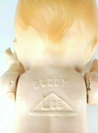 Vintage Buddy Lee Hard Plastic Doll In Lee Overalls And Shirt Marked 1949 - 1960 8