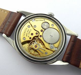 ZENITH SPORTO RARE VINTAGE STEEL LARGE SIZE 35MM 1950S 8