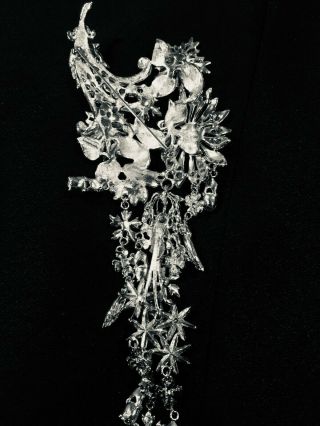 Auth Jose and Maria Barrera silver tone brooch superior costume jewelry 4