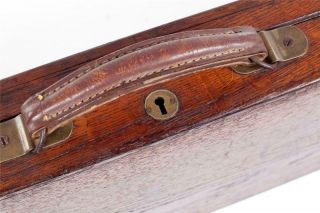 Vintage Oak & Brass Gun / Shotgun Motor Case 12