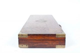 Vintage Oak & Brass Gun / Shotgun Motor Case 5