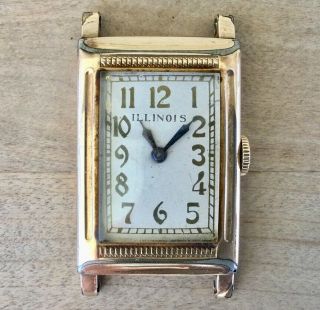 Scarce C.  1930s Vintage Illinois “urbana” 10k Yellow Gold - Filled Art Deco Watch