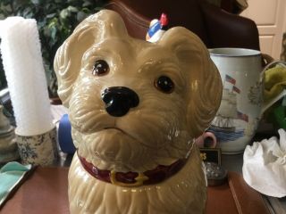 Rare Metlox Shih Tzu Fido Dog Vintage Cookie Jar Made In Usa Poppytrail