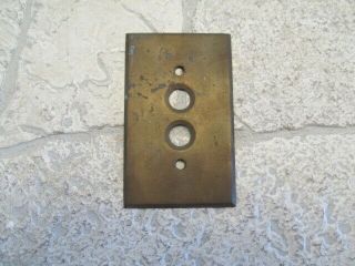 Vintage Brass Push Button Switch Plate,  The Perkins Electric Switch