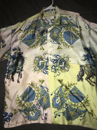 Gianni Versace Vintage Barocco Baroque 100 Silk Shirt 4
