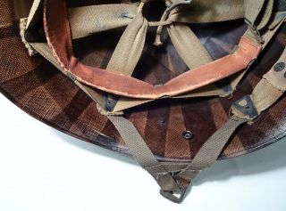 WWII WESTINGHOUSE HELMET LINER COVERTED TO AN M1 - C AIRBORNE LINER 2