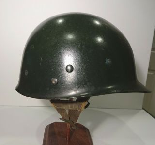 WWII WESTINGHOUSE HELMET LINER COVERTED TO AN M1 - C AIRBORNE LINER 6
