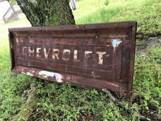 Vintage Antique Tailgate Chevrolet Chevy Rustic Old Decor
