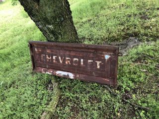 Vintage Antique Tailgate Chevrolet Chevy Rustic Old Decor 2