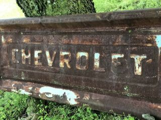 Vintage Antique Tailgate Chevrolet Chevy Rustic Old Decor 4