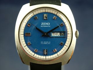 Nos Vintage Zeno Compressor Automatic Watch 1970s 25 Jewel Cal Bucherer Eta 2789