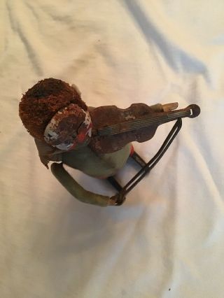 Vintage Old German Metal Schuco Toy Clown w Violin Germany Rough But Neat 8