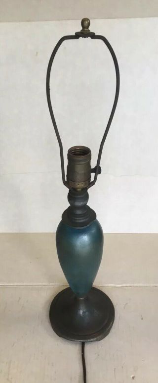 Antique Vintage Small Table Lamp Cast Iron Base