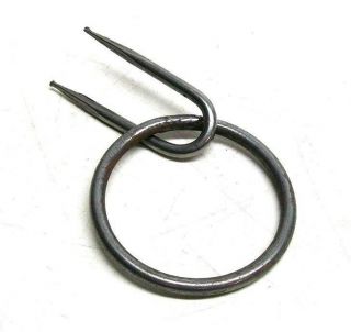 [2] Nos 3 " Vintage Steel Tethering Horse Ring With Staple Meat Beam Game Hook Dm