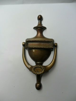 Vintage Solid Brass Door Knocker 8 Inch