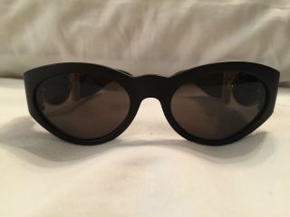 Rare Versace Vintage Black Matte Medusa Sunglasses Model 617/b Col.  915