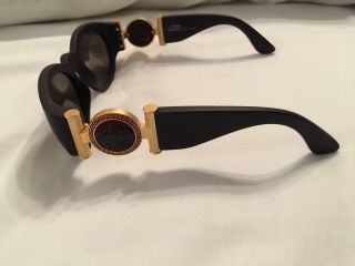 Rare Versace Vintage Black Matte Medusa Sunglasses Model 617/B Col.  915 4