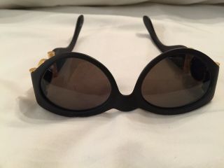 Rare Versace Vintage Black Matte Medusa Sunglasses Model 617/B Col.  915 5