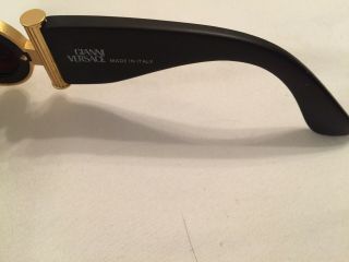 Rare Versace Vintage Black Matte Medusa Sunglasses Model 617/B Col.  915 7