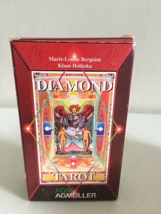 Very Rare,  Oop 1997 Diamond Tarot Agm Vintage Tarot Cards Rider - Waite Insp.  Deck
