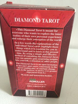 Very Rare,  OOP 1997 Diamond Tarot AGM vintage tarot cards Rider - Waite insp.  deck 3
