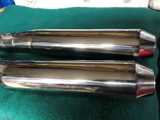VINTAGE BMW STAINLESS STEEL MUFFLERS FOR /5 38MM SOLID SET GOOD SHAPE 2