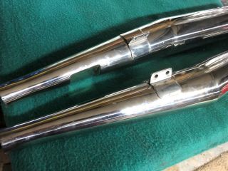 VINTAGE BMW STAINLESS STEEL MUFFLERS FOR /5 38MM SOLID SET GOOD SHAPE 3