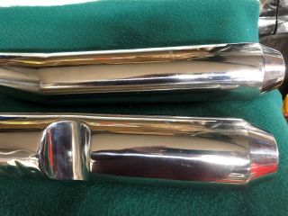 VINTAGE BMW STAINLESS STEEL MUFFLERS FOR /5 38MM SOLID SET GOOD SHAPE 6