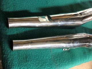 VINTAGE BMW STAINLESS STEEL MUFFLERS FOR /5 38MM SOLID SET GOOD SHAPE 7
